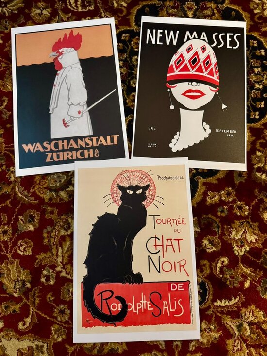 Amazon.com: 97 Decor Vintage Wall Art Prints - 16 Pcs French  Golden Age Poster Art Collection – Set of 3 Vintage Prints - Unframed